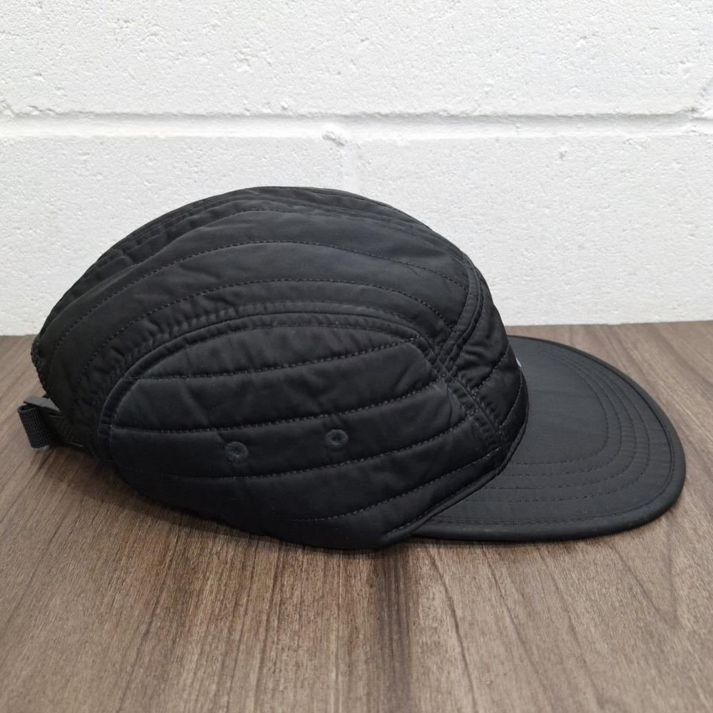 Retro 90s EP Quilted Polyester Black Hap Adjustable Strapback Streetwear Cat - Picture 3 of 5